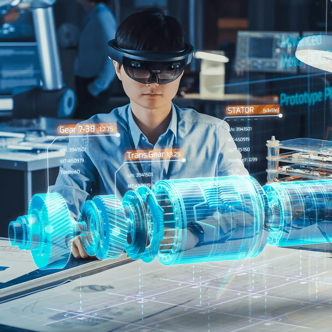 Exemple d'interface 3D dans une autre industrie