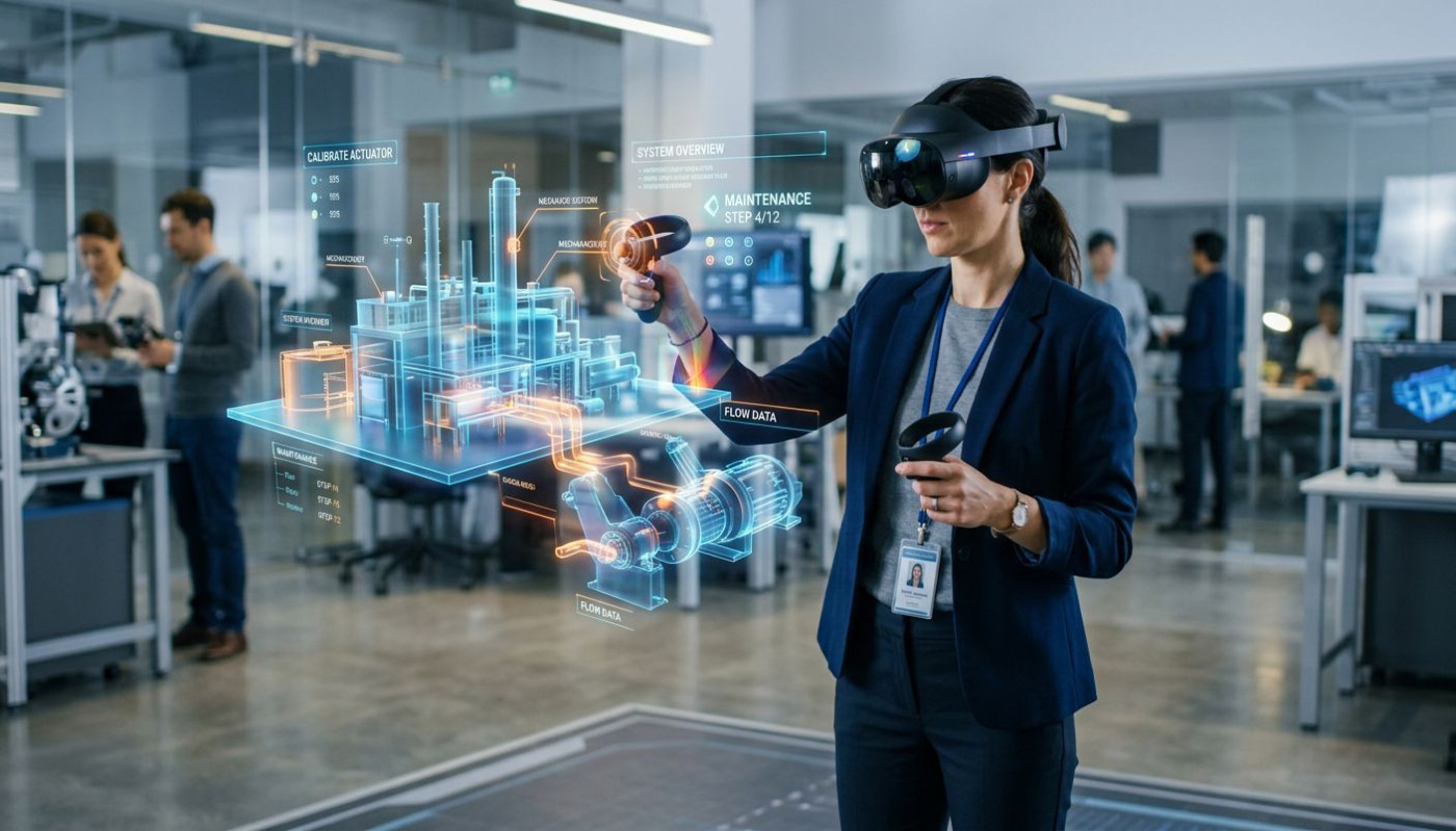 Exemple d'interface 3D controllée par des manettes